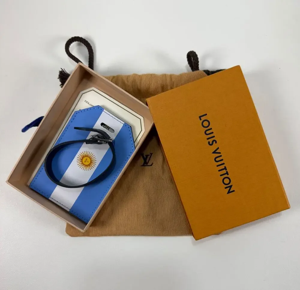 RARE Louis Vuitton 2018 FIFA World Cup Argentina Messi Luggage Tag Epi Leather